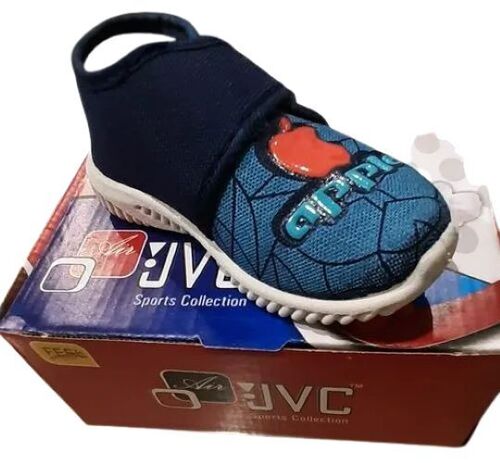 Kids Blue And Black Casual Shoes - Rexin Upper Material, Size 5-10, Multi Color | Breathable Fabric, Lightweight Design, Padded Insole, Slip-Resistant