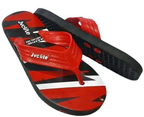 Men Hawaii Slipper - EVA Material, Size 6-9, Red And Black | Durable Water-Resistant, Comfortable Fit, Casual Design, Anti-Slip Grip