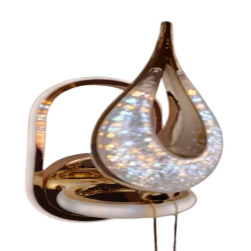 Crystal Oval Wall Mounted Lamp - Premium Quality, Optimum Yellow LED Uplight | Decorative Accent Lighting