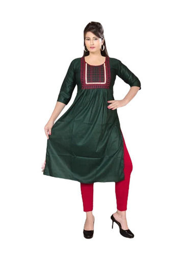 Green Kurti - Feature: Quick Dry