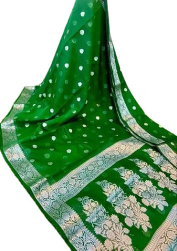 Kora Silk Dyeable Silver Zari Saree