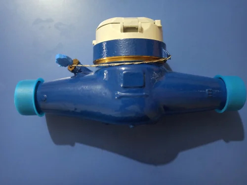 Kranti Water Flow Meter - Brass, 20mm Size, Blue Color | Analog Display Only, Industrial Usage, 1 Year Warranty