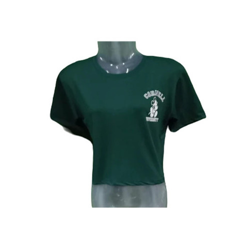 Ladies Cotton T-Shirt - Regular Fit, Breathable and Skin-Friendly | O-Neck, Short Sleeves, Fade and Wrinkle Resistant, Plain Green
