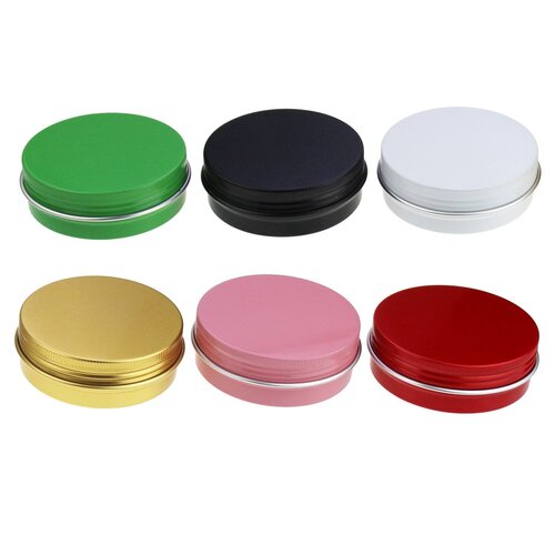 Multicolor Round Tin Container - Aluminum Material, Vibrant Multiple Sizes | Lightweight, Portable, Ideal For Gifts And Packaging