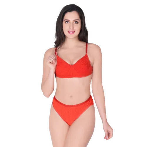 Orange Bra Panty Set