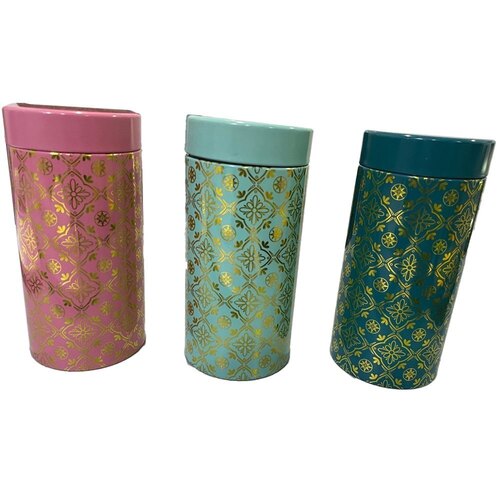 Printed Tin Container - Aluminum, Cylinder Shape, Multiple Sizes | Customizable Designs, High-Quality Print Finish, Airtight Seal for Branding and Promotions
