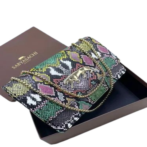 Sabyasachi Sling Bag - PU Leather 7x10 Inches Multicolor | Premium Quality Adjustable Strap Attractive Design for Casual Wear