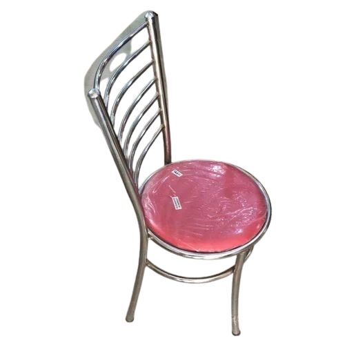 Stainless Steel Restaurant Chair - Premium Grade, Rust-Resistant Design | Lightweight Build, Modern Appearance, Comfortable Pink Seat