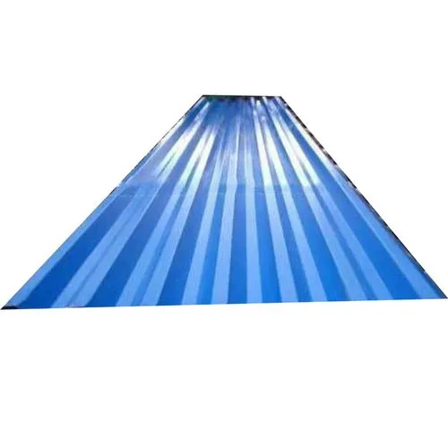 Blue Ppgl Roofing Sheet - 0.5 Millimeter Thickness, Standard Size, Rectangular Shape | Plain Pattern, Color Coated Finish In Vibrant Blue