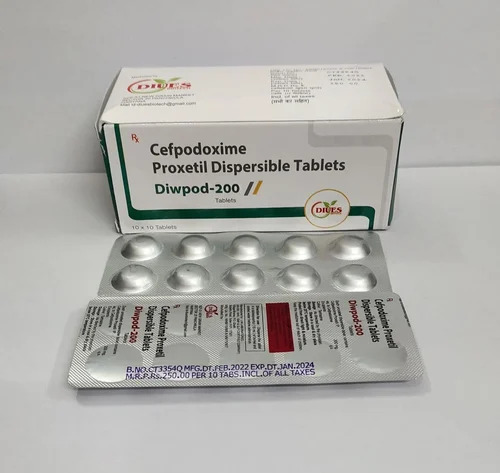 Cefpodoxime Proxetil Dispersible Tablets - Hospital/Clinic Grade Medicine, Prescription Required, Ideal for Medical Use