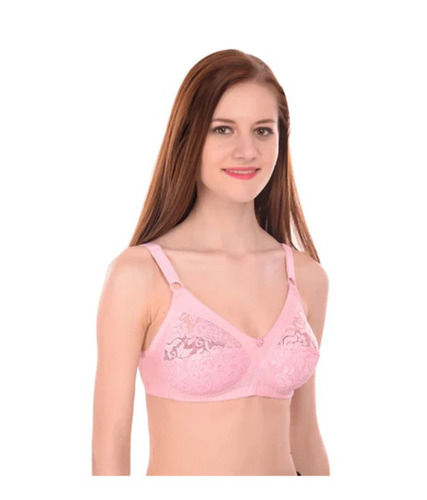 Designer Cotton Bra - Non-Padded, Plunge Neck, Thin Elastic Straps | Breathable, Fade & Wrinkle Resistant, Skin-Friendly Comfort