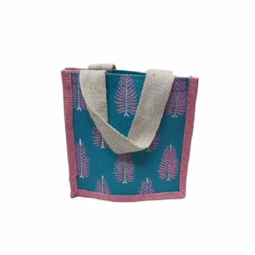 Jute Gift Bag Small - Jute Material, Custom Size, Multi-Colored, Short Cotton Padded Handle, Open Closure, Gift Capacity: <1 Kg