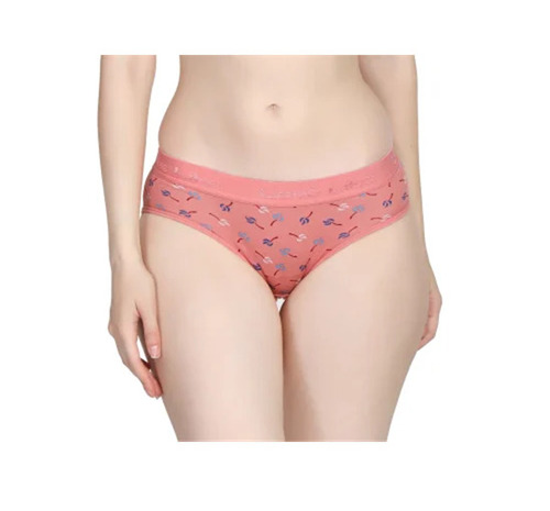 Ladies Hipster Panties - Cotton, Size 28-42, Peach Color | Breathable, Mid-Rise, Fade & Wrinkle Resistant