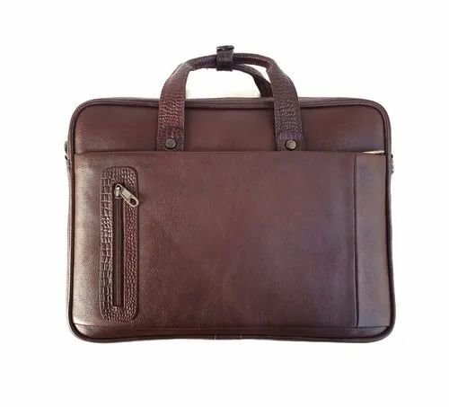 Leather Designer Handbags - New Eco-Friendly Durable Leather, Brown Color, Plain Pattern | Stylish and Versatile for Men