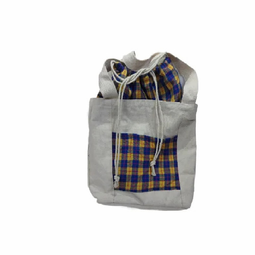 Lunch Box Bag - Cotton Material, 10 L Capacity , Premium Quality, Multi-Color Design, Unisex Casual Backpack