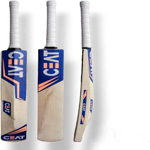 Willow Cricket Bat - Wood Material, Large Size, Creamy Light Brown Color | Suitable for Adult Players, Unisex Design