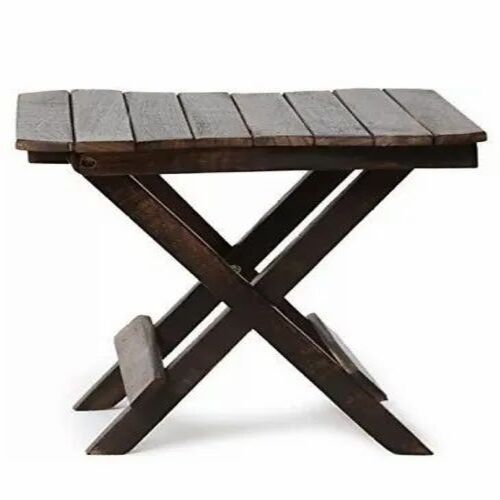 Wooden Folding Stool - Premium Sheesham Wood, 3 Feet Height, Square Shape | Customized Design, Cushioned Seating Without Cushion, Ideal for Restaurants