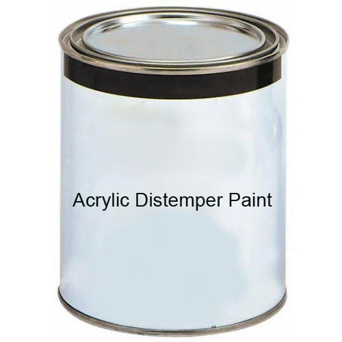 Acrylic Distemper Paint - 25L Liquid, Industrial Grade, Water-Based for Smooth Matt Finish