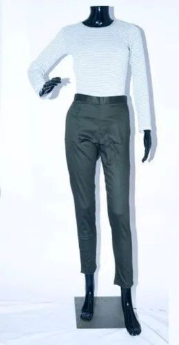 Breathable Cotton Lycra Pant - Narrow Fit White | Stretchable Non-Toxic Double Pockets Quick Dry Comfortable Slim Silhouette