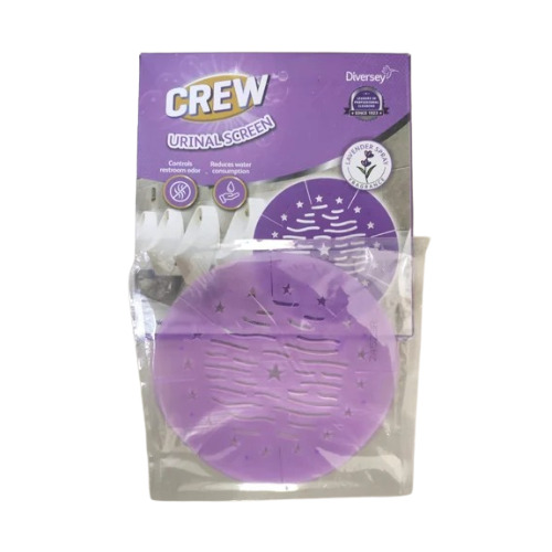 Crew Urinal Screen - 14cm Diameter Purple Round Urinal for Hotels | Manual Flush Type New Condition Box of 5N (145g)