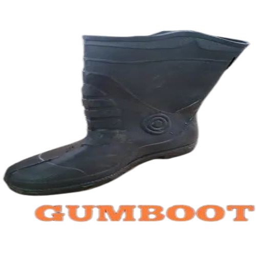 Industrial Safety Gumboots - Rubber Upper, PVC Outsole, Size 6-11, Half Length, Black | Premium Quality, Optimum Performance