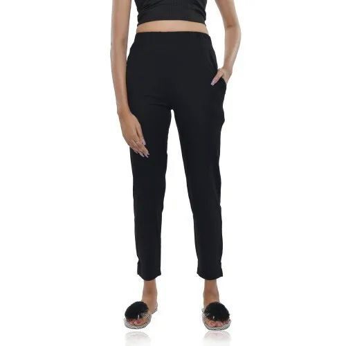 Ladies Cotton Pant - Premium Quality Narrow Fit | Comfortable Moisture-Wicking High Waistband Lightweight Breathable Stylish Design Anti Pilling Double Pockets