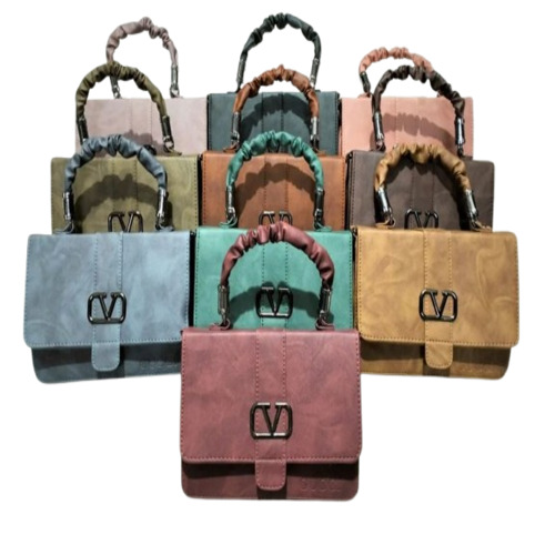Ladies Fancy Handbags - Premium PU Leather, Embroidered Pattern, 8 Vibrant Colors | Attractive Design, Customizable Size, Ideal for Casual Wear