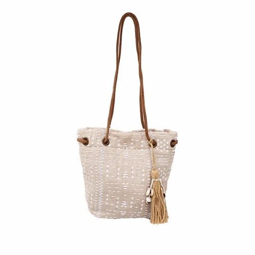 Ladies Medium White Hand Bag