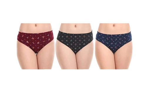 Ladies Hipster Panties - Cotton Fabric, Available in Multiple Sizes (28-42) , Mid-Rise Fit with Outer Elastic Waistband, Fade and Wrinkle Resistant, Breathable and Skin-Friendly Design, Perfect for Daily Wear
