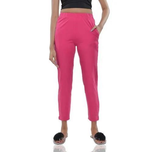 Ladies Plain Casual Wear Cotton Pant