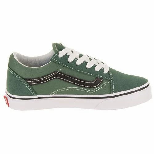 Mens Sneakers - Canvas Material Size UK 6-10 Green Color | Lightweight TPR Sole Ideal for Casual Wear