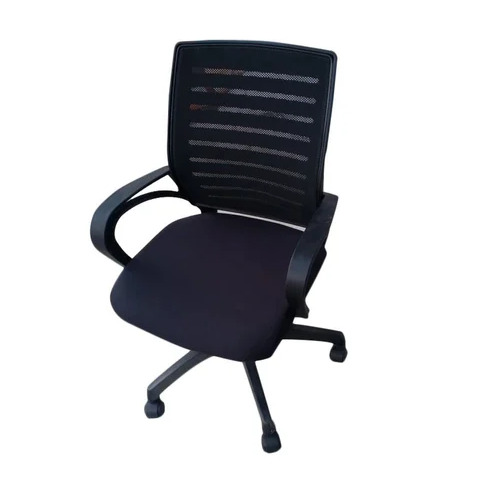 Mid Back Executive Staff Chair - 20x18 Inches Black Gray Brown Orange | Modern Design Height Adjustable Durable Easy To Clean Fixed Arms Wheels Included