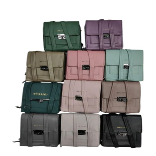 Rexine Plain Mobile Pouch Sling Bag - Good Condition, Adjustable Strap, Light Weight, Customizable Size, Available in 8 Colors Including Brown