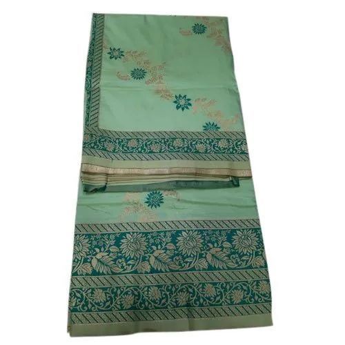 Silk Saree - Premium Quality, Checked Pattern | Luxurious Fabric, Elegant Drape, Soft Texture, Rich Sheen, Vibrant Green Colors, Intricate Traditional Design, Perfect For Spring And Summer