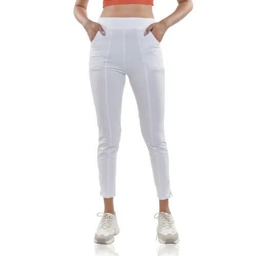 White Color Ladies Yoga Pants