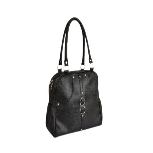 Women PU Leather Handbag - Medium Size, Black Color | Premium Quality, Daily Use, Zipper Closure