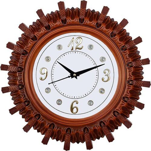 Wooden Wall Clock - Color: Brown