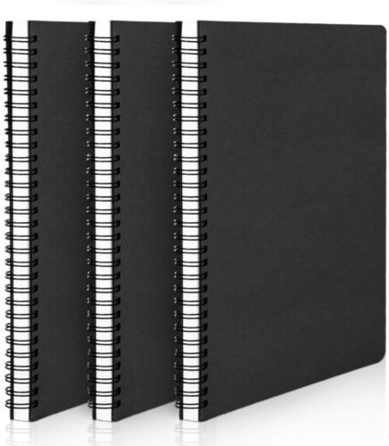 Writing Notebook - Paperboard A4 Size Spiral Bound with Ruled Lines and Clear White Paper | High-Quality Compact and Portable for Versatile Writing Use