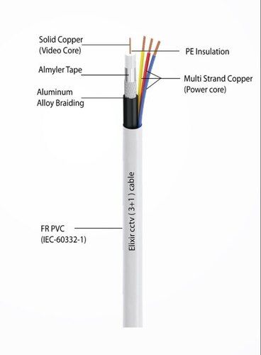 Cctv Camera Wire 3+1 - Conductor Material: Brass