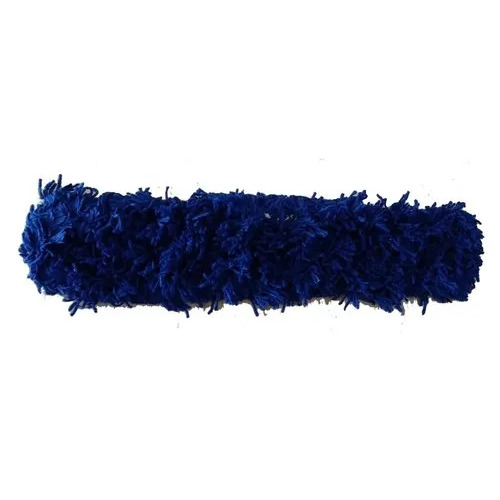 Dry Dust Mop Head Refill - 24 Inch Cotton Bristle Mop Head, Soft Texture, Detachable Handle | Durable, Plain Blue Design
