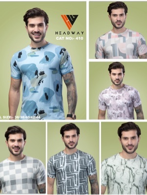 Men's R/N H/s All Over Printed T-Shirts - Available in Sizes M L XL XXXL | Suitable for Ages 18+ Multi-Color Patterns for Males