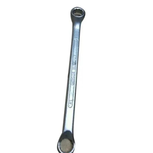 Ring Spanner - CRV Steel, Size 21mm, Silver Color | Forged Design with Corrosion Resistance, Ideal for Industrial Use