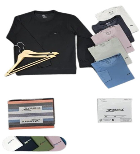 Round Neck Dri Fit Men's T-Shirt - Regular Fit, Long Sleeves, Multicolor, Plain Pattern, Available in Sizes L to XXXL