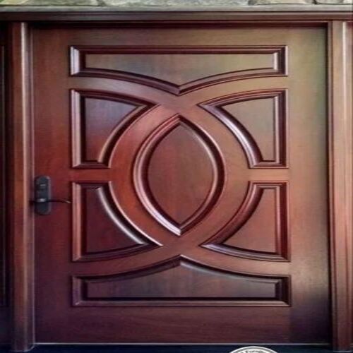 Single Wooden Door - Premium Teak Wood, Antique Design, Polished Finish, Optimum Quality