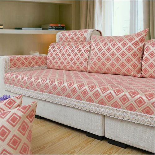 Sofa Fabric - Polyester Fabric, White Embossed Pattern , Customizable Sizes and Styles, Comfortable for Living Rooms and Lounges