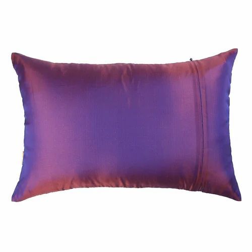 Violet Jacquard Cushion Cover - 100% Cotton, 12 x 18 Inches, Floral Pattern, Violet Color, Rectangle Shape | Premium Construction Quality, Luxurious Fabric