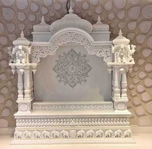 Durable Marble Carved Temples - Color: White