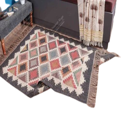 Indian Handmade Wool Jute Rug