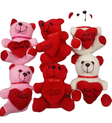 Love Teddy Bear - Color: Red And White