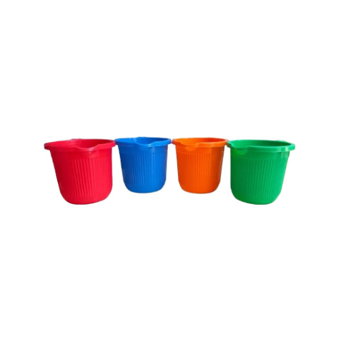 Plastic Mug - Durable Multicolor Plastic, Round Shape, Lightweight Design | Perfect for Bathroom Use, Polished Surface